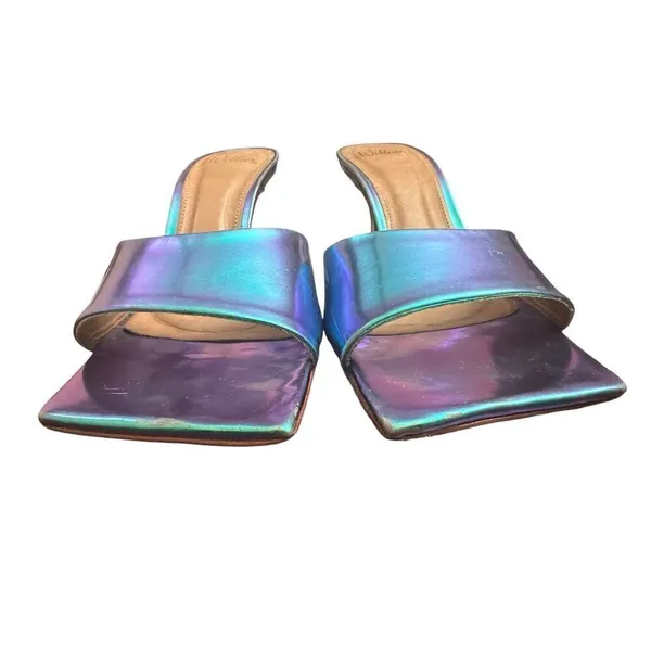 Wittner Luiza Luster Holographic Leather Flared Sandal - Image 5