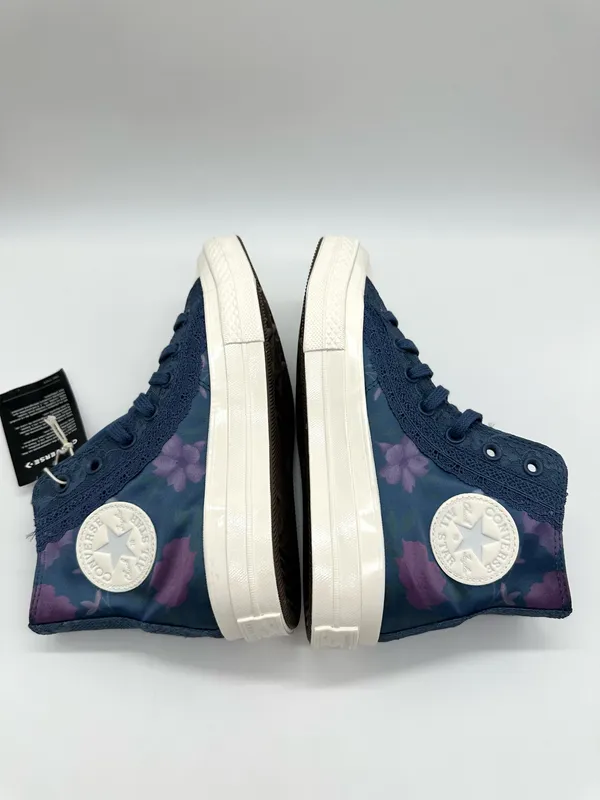 Converse Chuck 70 Hi Floral Satin Slacker Blue Men 5 Women 7 NWOB A17487C - Image 14