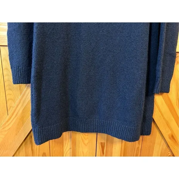 ABERCROMBIE & FITCH Navy Blue Zipper Sweater Dress Medium Tall Women's (0958) - Image 2