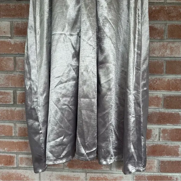 Native Youth Long Maxi Dress Silver Mismatched Buttons Women’s Small NEW - Image 5
