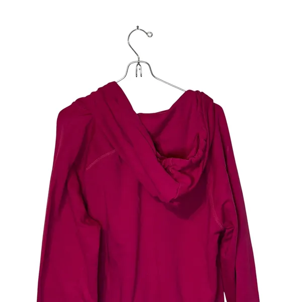 Gymshark Women's Jacket Full‎ Zip Training Hooded Fleece Athletic Gym Red Large - Image 9