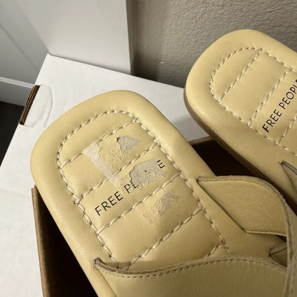 Free People Women’s 6.5 Cream Sloan Buckle Sandals - Image 3