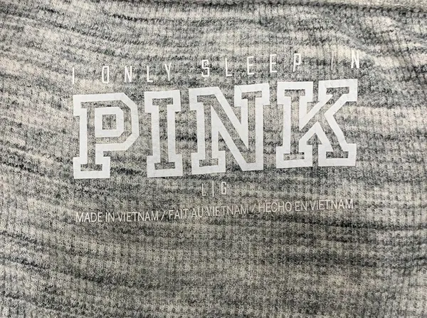 PINK Victoria’s Secret Gray White Marled Sleep Pajama Lounge Shorts Size Large - Image 11