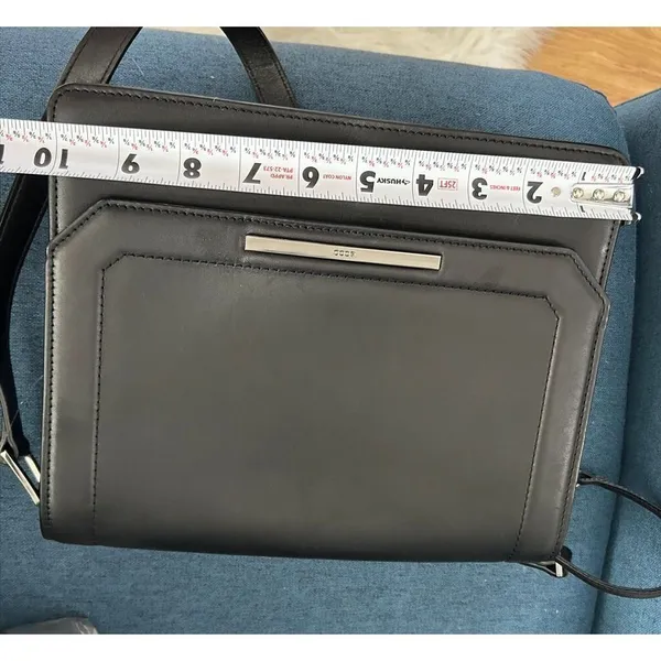 ECCO black leather bag shoulder bag class stylish - Image 9