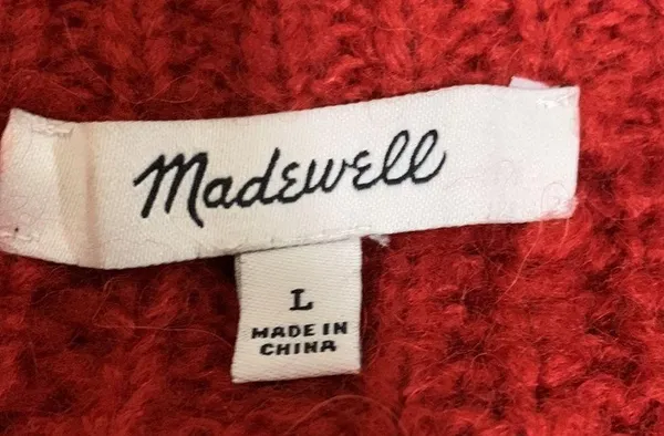 Madewell Sweater burnt orange woman size LARGE - Image 3