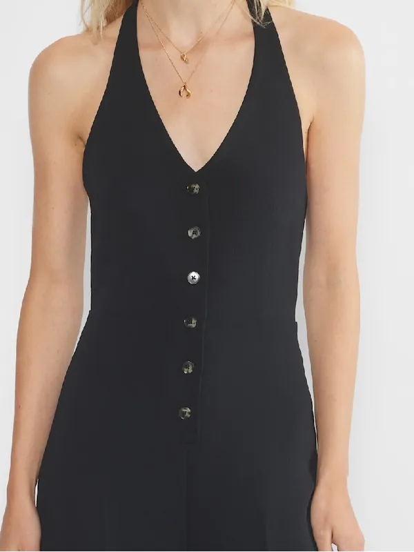 ARITZIA Wilfred Upscale Jumpsuit Black Crepette Size 8 - Image 2