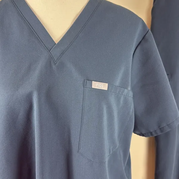 Figs Navy Blue Scrub Top & Pant Set Size XL Top & Large Bottom - Image 4
