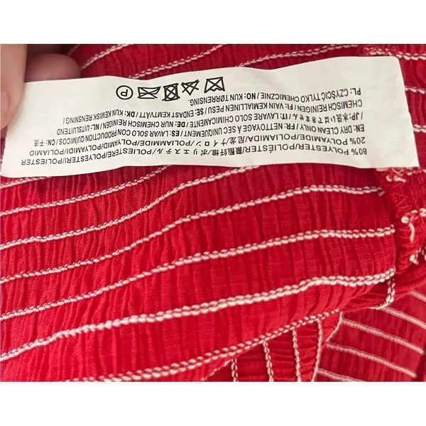 J.O.A. Red Just One Answer Smocked 3/4 Sleeve Mini Dress XL‎ - Image 4