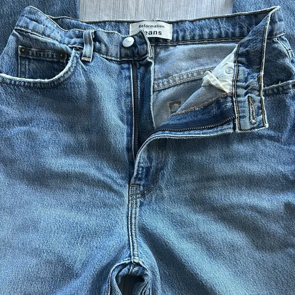 Reformation Stevie Ultra High Rise Jeans in Sydney Wash Sz 27 - Image 6