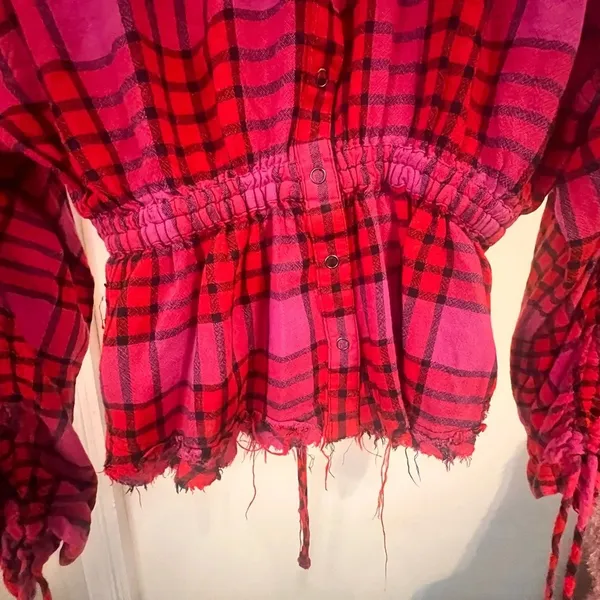 Final Price Free People Pacific Dawn Plaid Shirt - Image 7