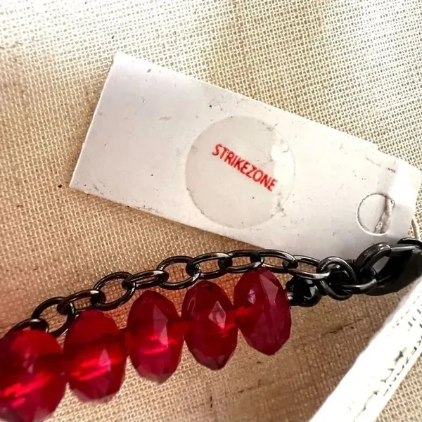 Charter Club red beaded multi strand strikezone necklace - Image 5