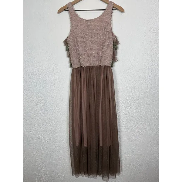 A’reve Layered Tulle Midi Dress Sleeveless Fairycore Whimsy Size Small NWT - Image 3
