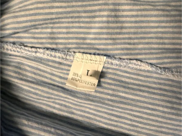 Brandy Melville Blue and White Striped Cotton Pajama Shorts - Image 2