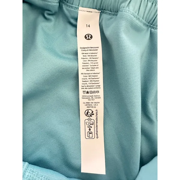 Lululemon Hotty Hot HR Short 2.5" *Lined wash blue size 14 - Image 8