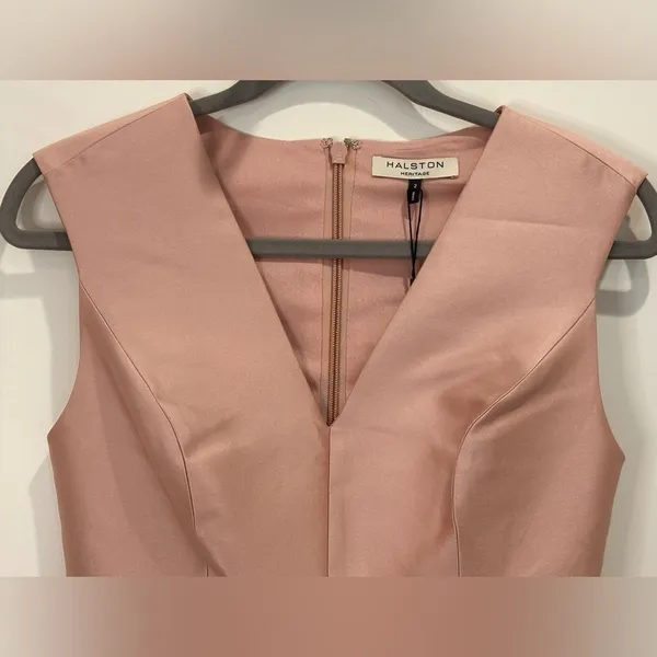 NWT Halston Heritage Cocktail Mini Dress 2 Pink Party Chic Feminine Wedding - Image 4