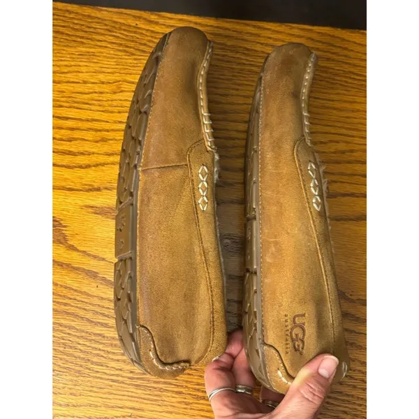 UGG Australia Ansley Moccasin leather sherpa slippers indoor outdoor shoes sz 9 - Image 4