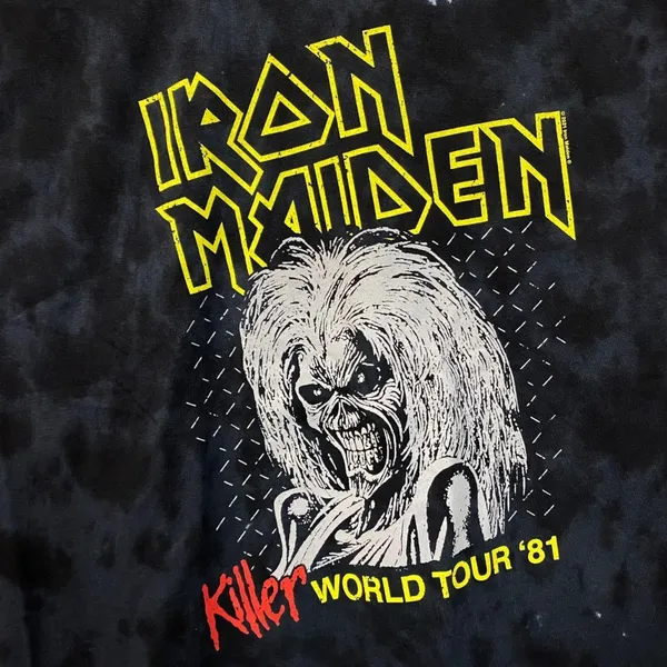 Iron Maiden Killers World Tour 81 Tie Dye Tshirt size Medium - Image 2