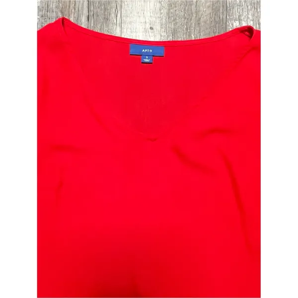 Red Lace Bell Sleeve Blouse‎ Top Women's Size Small - Image 4