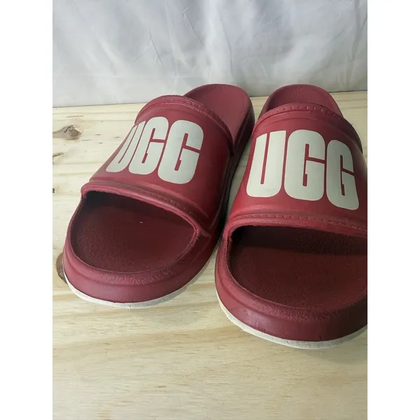 UGG Women’s Slide Sandals Size 8 Red Casual Beach Summer Footwear - Image 5