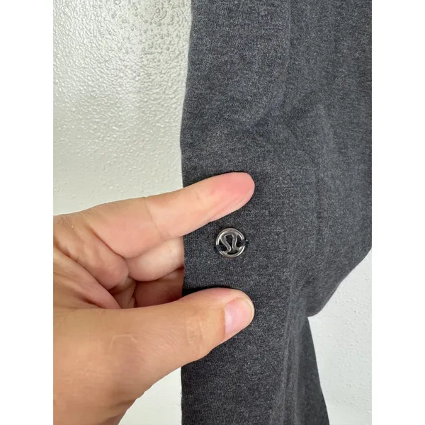 Lululemon Scuba Jogger Gray Charcoal Fleece Sweatpants Ankle Zip Size 8 - Image 3
