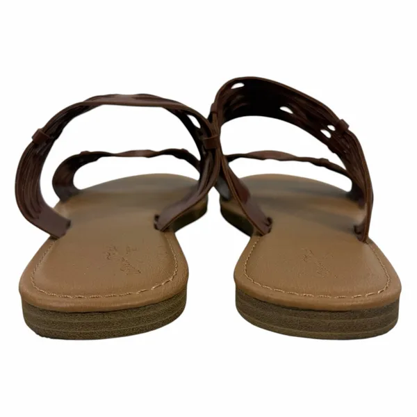 Universal Threads Addie Two Band Flat Slide Sandal Brown Size 7.5 - Image 8
