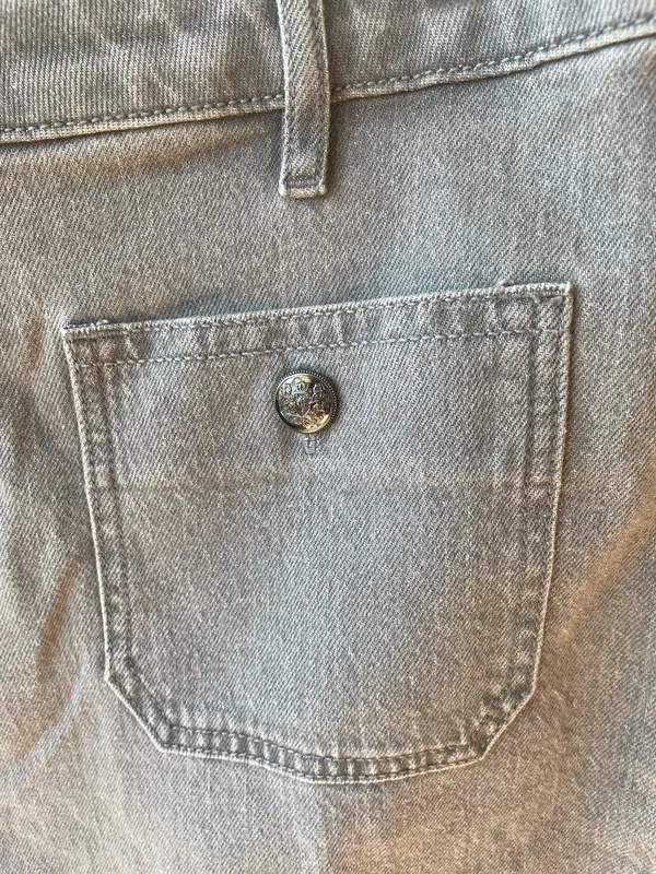 NWT LOFT Women Jeans Pant The Kick Crop High Rise Curvy Size 32 Gray 99%cotton - Image 3