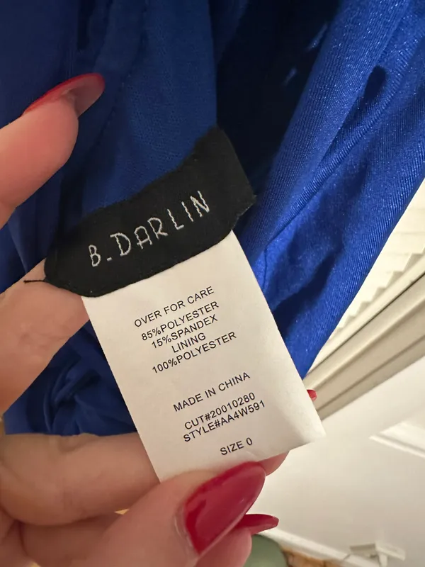 B Darlin Royal Blue Homecoming Dress - Image 3