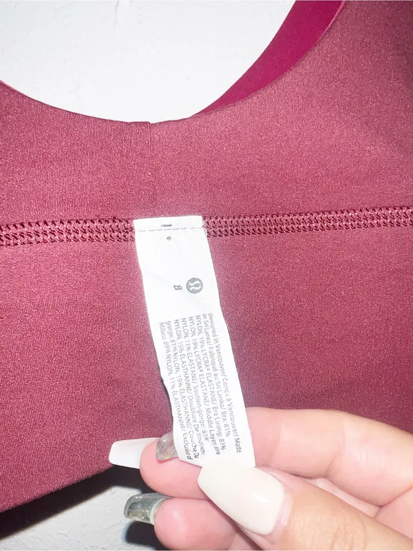 Lululemon Align Women’s Scoop Neck Reversible Sports Bra Burgundy - Image 10
