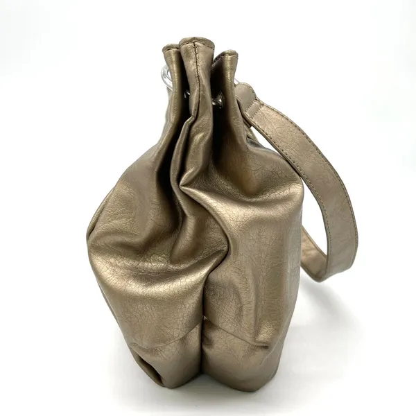 Nine West‎ Shoulder Bag Handbag Bronze Gold Metallic Faux Leather Glam Classic - Image 7