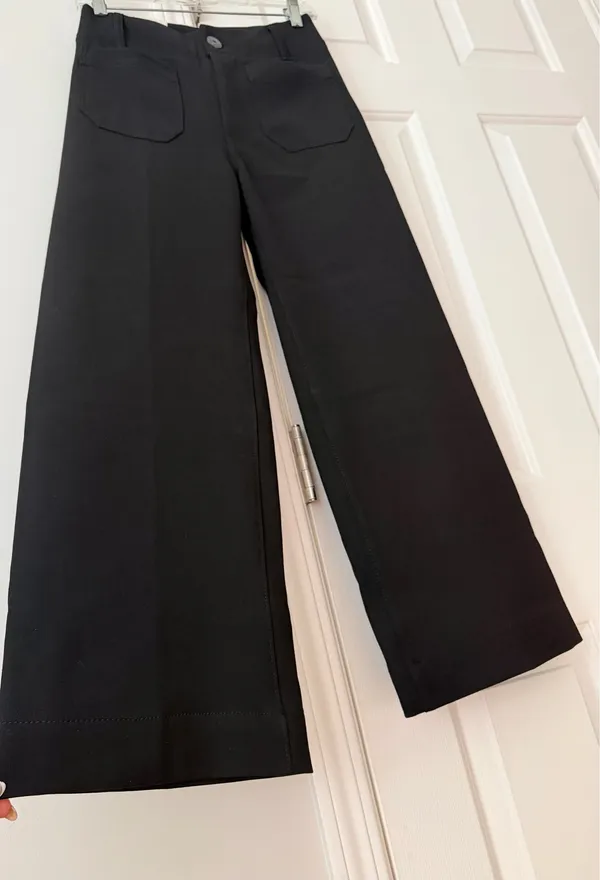 Anthropologie Maeve The Colette Stretch Twill Crop Wide-Leg Pants, Size 26 - Image 8
