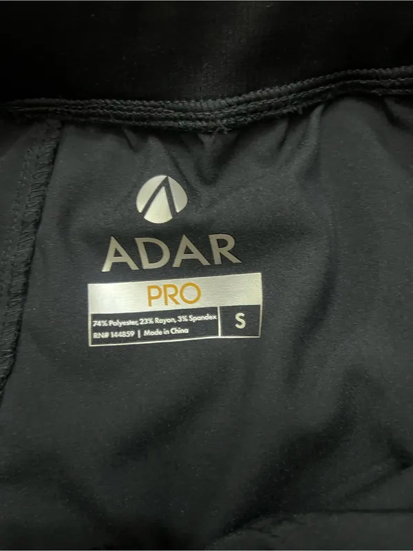 ADAR Women's‎ scrub pants Black Jogger with Side Zip Pocket - Image 3