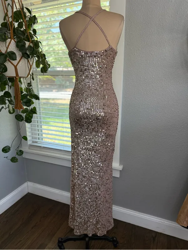 Retrofete Marie Dress In Rose Gold Size XS/S - Image 7