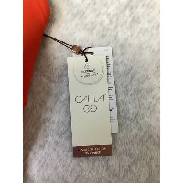 CALIA Triangle Strappy Back One Piece Swimsuit Fresh Red UPF 50+ Size 6 WSA15101 - Image 2