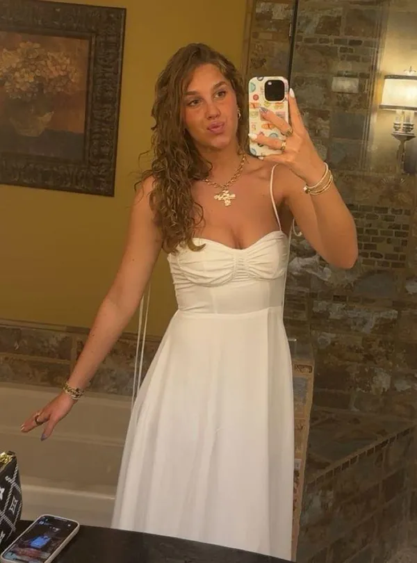 White Spaghetti Strap maxi dress - Image 4