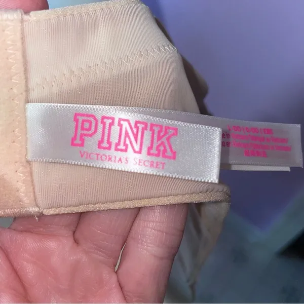 Victoria's Secret PINK Nude Multi-Way Lightly Lined Bra Size L DD Wireless - Image 4