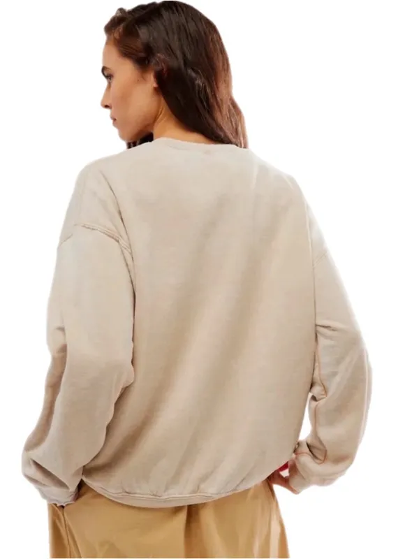 Free People Tricia Fix Fruit Crew Size Small Sand Cherry Combo NWOT - Image 3