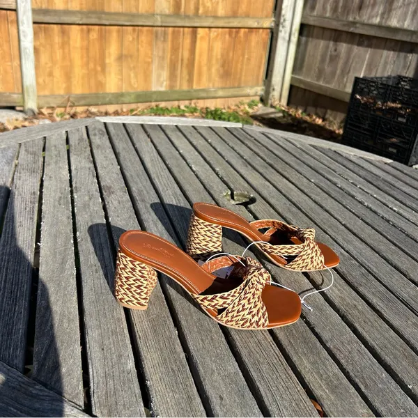 Nwt Women's Aaliyah Raffia‎ Strappy Knot Sandal Heels - Universal Thread size 6 - Image 6