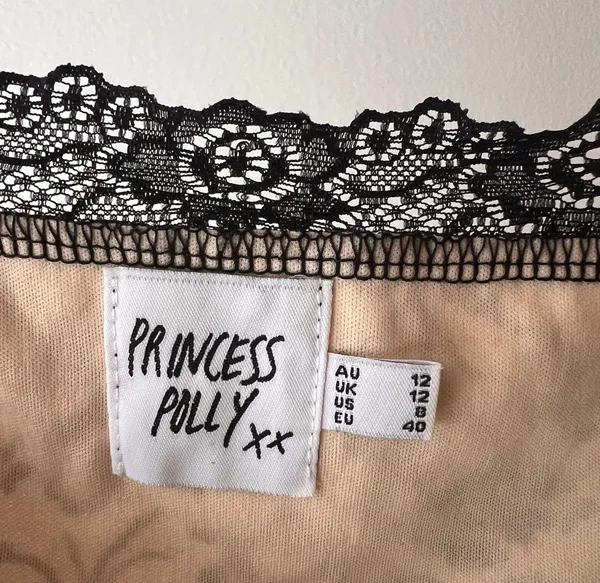 Princess Polly Black Lace Tank Top - Image 3