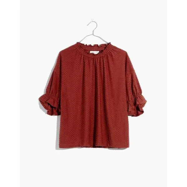 ✨MADEWELL Clipdot Ruffle Sz Large Top✨ - Image 4