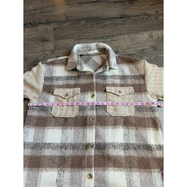 EUC Womens SOUTHERN GRACE timeless tweed‎ shacket shirt button plaid size XL - Image 7
