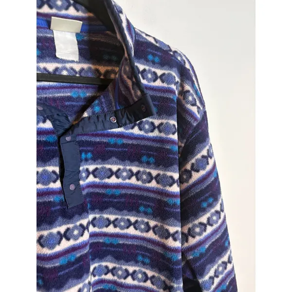 Vtg L.L. Bean patterned fleece pullover - Image 3
