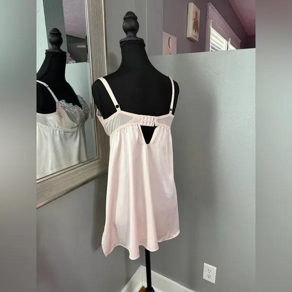 VS Very Sexy Wicked Cherry Blossom Embroidered Babydoll Slip Dress Size Large. - Image 5