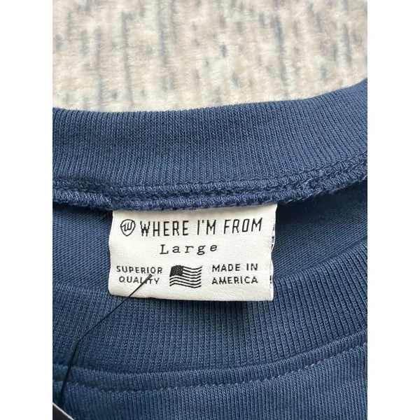 Where Im From South Carolina USA Easy Tee Navy Blue Cropped Graphic TShirt Large - Image 2