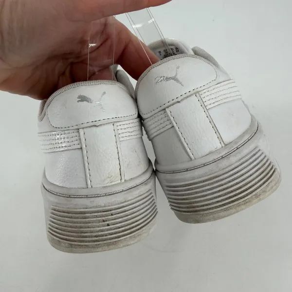Puma Smash 3.0 Platform Sneakers Women 7.5 White Leather‎ Chunky Streetwear - Image 7