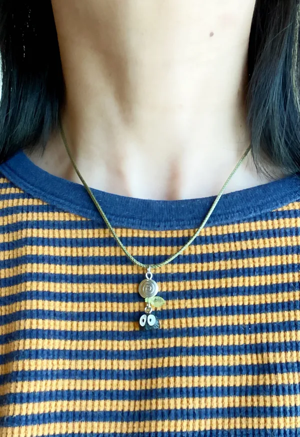 Handmade Kawaii fairy cottage style swirl soot necklace 🍃🌀🌳 - Image 5
