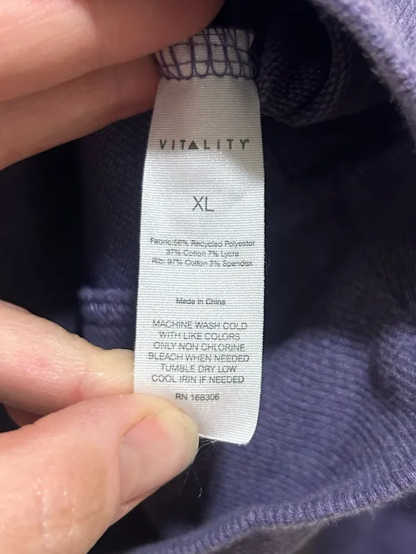Vitality Studio Purple Full-Zip Hoodie Size XL - Image 8