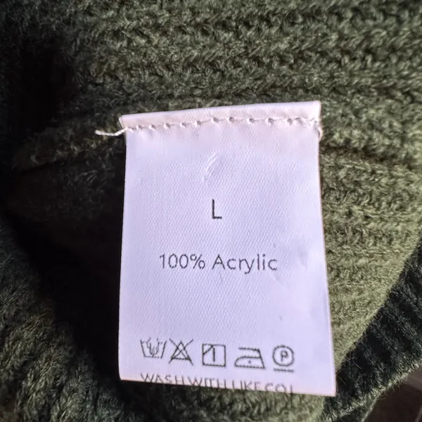 Green Sleeveless Sweater with Pocket Size L - Image 5