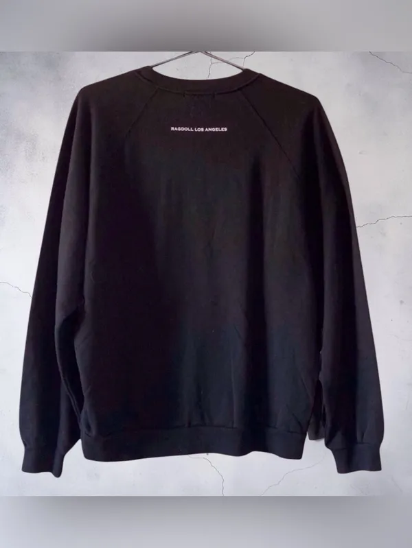 RAGDOLL LA NWT Black Crewneck Sweatshirt | 100% Cotton | Size L - Image 3