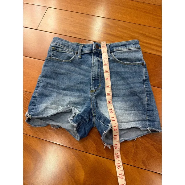 Abercrombie & Fitch High Rise Shorts Womens Blue Denim Cutoff 25 0R - Image 7