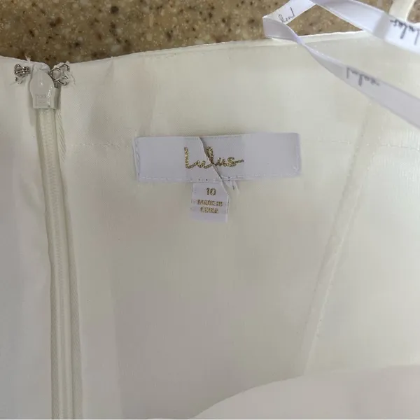 NWOT Lulus Flawless Radiance White Satin Floral Embroidered Maxi Dress - Image 5